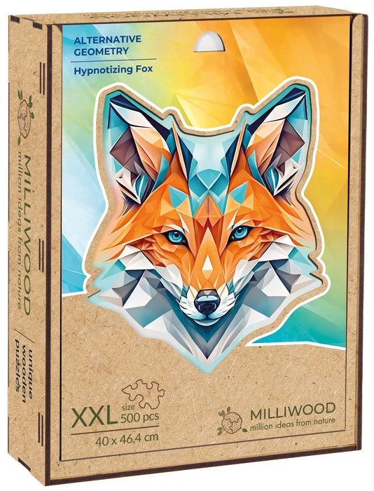 Дървен пъзел Milliwood от 500 части - Лисица (размер XXL)