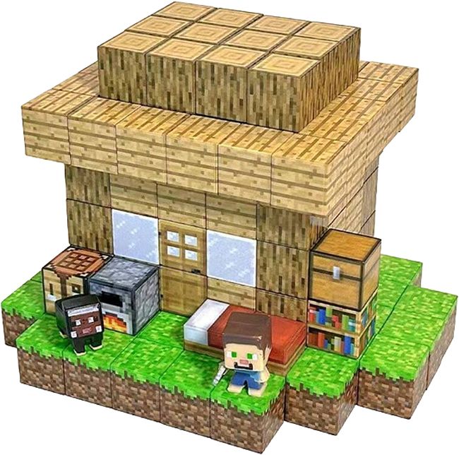 Магнитен конструктор Minecraft - 122 части