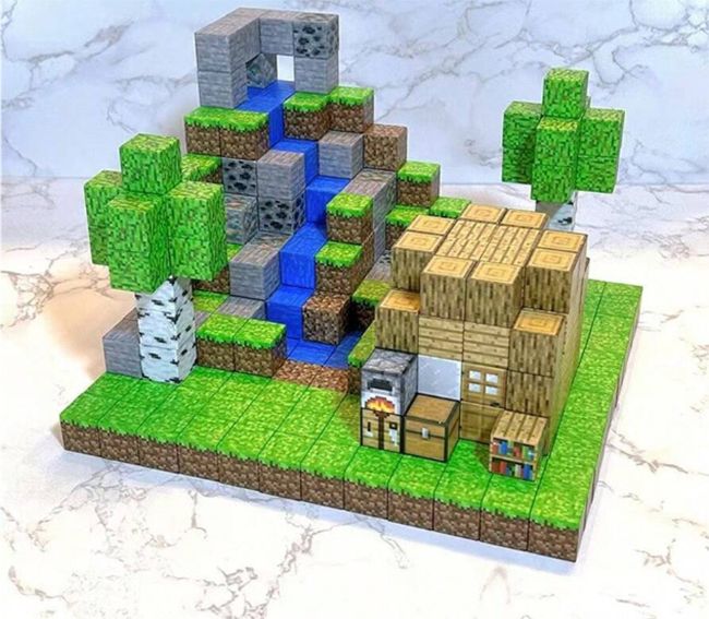 Магнитен конструктор Minecraft - 122 части