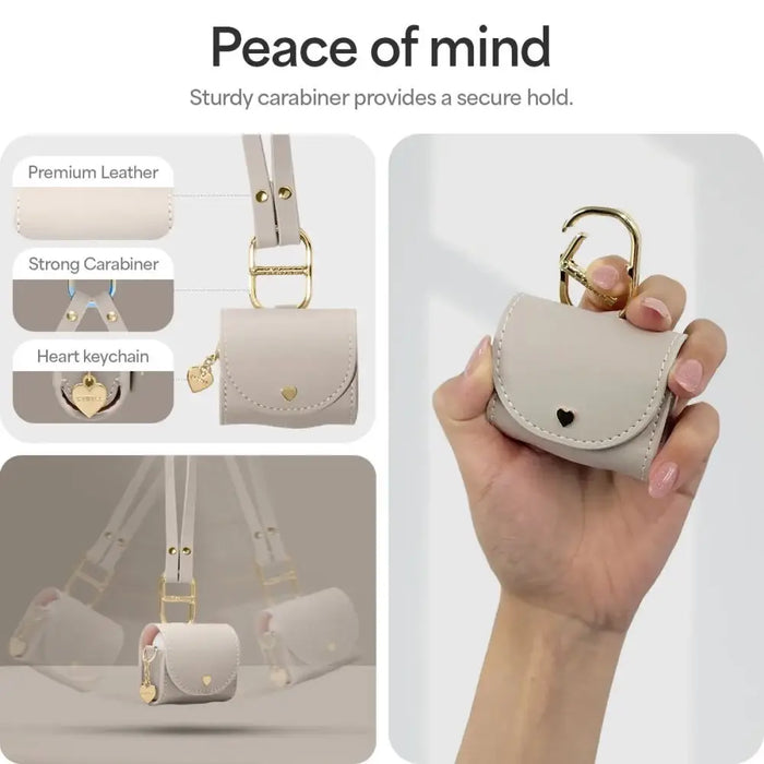 Мини чанта Spigen Cyrill за AirPods 4 - бежова