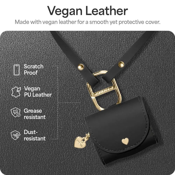 Мини чанта Spigen Cyrill за AirPods 4 - черна