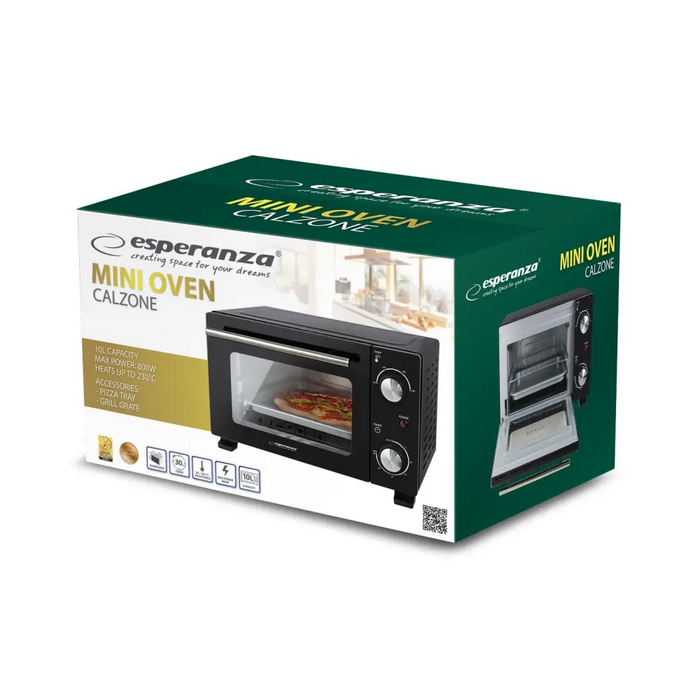 Мини фурна Esperanza EKO007N 10 л 800 W Черна