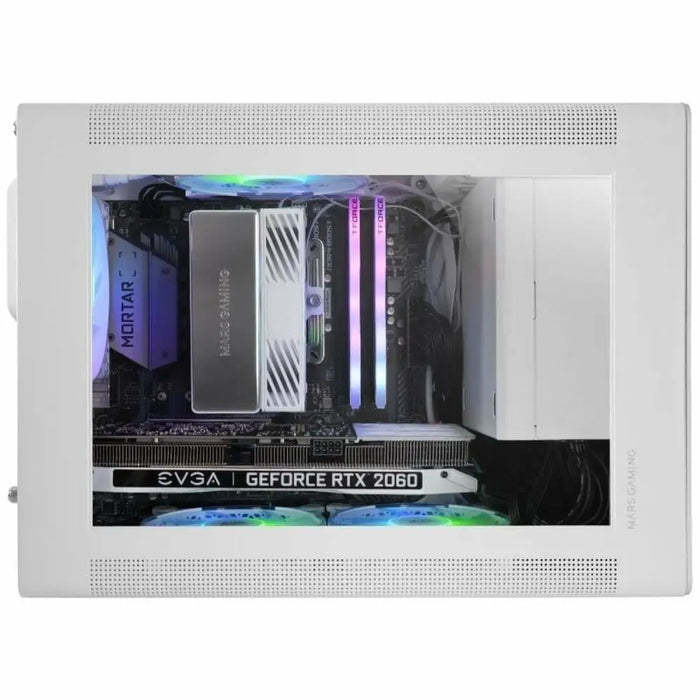 мини висока кутия ATX / ITX Mars Gaming MCXPSW Бял