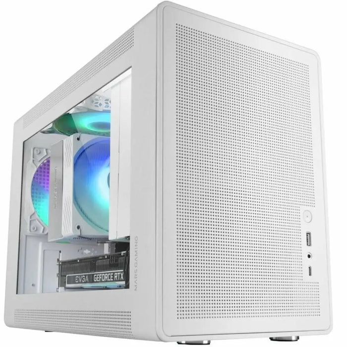 мини висока кутия ATX / ITX Mars Gaming MCXPSW Бял