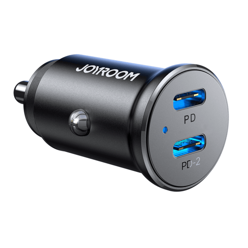 Мини зарядно за кола Joyroom JR-CCN06 30W 2x USB-C метално