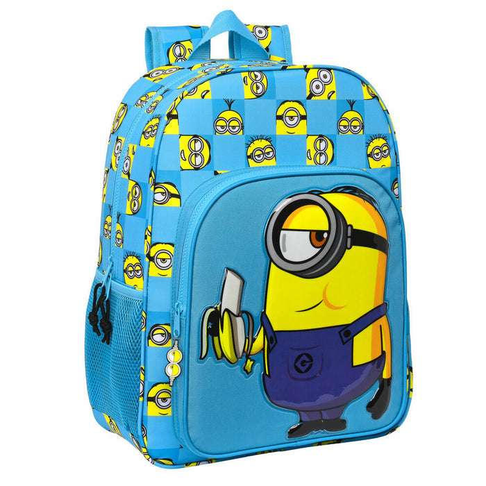 Училищна чанта Minions Minionstatic Син 33 x 42 x 14 cm