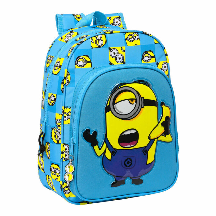 Училищна чанта Minions Minionstatic Син 26 x 34 x 11 cm