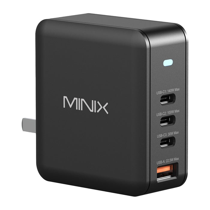 Зарядно за стена Minix P165 GaN с 3 USB-C и 1 USB-A порта