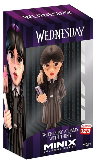 Колекционерска фигурка Minix - Wednesday Addams с Нещото, 12 cm