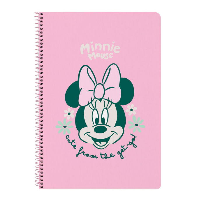 Папка с пръстени Minnie Mouse Minty Розов A4 21.5 x 31 x 1 cm