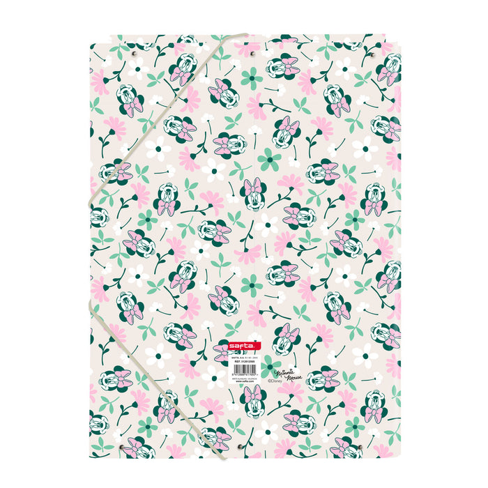 Папка с пръстени Minnie Mouse Minty Розов A4 26 x 33.5 x 2.5 cm