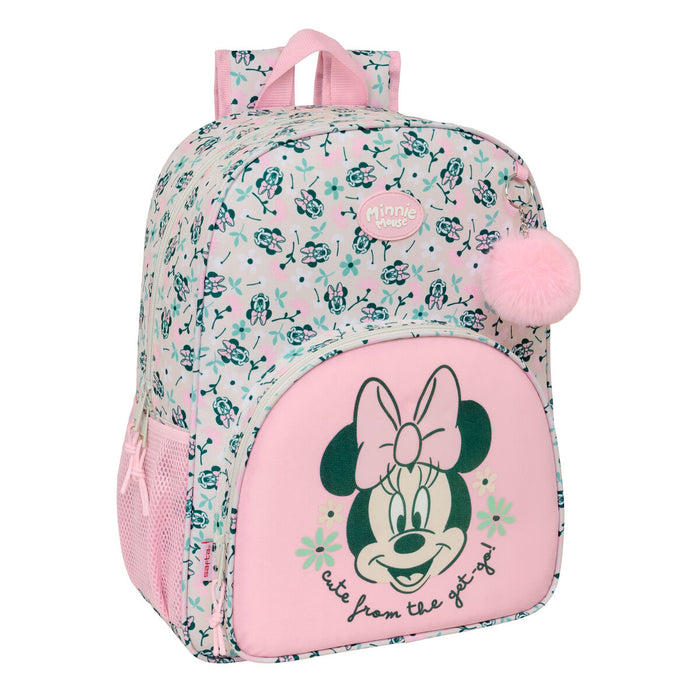 Училищна чанта Minnie Mouse Minty Розов 33 x 42 x 14 cm