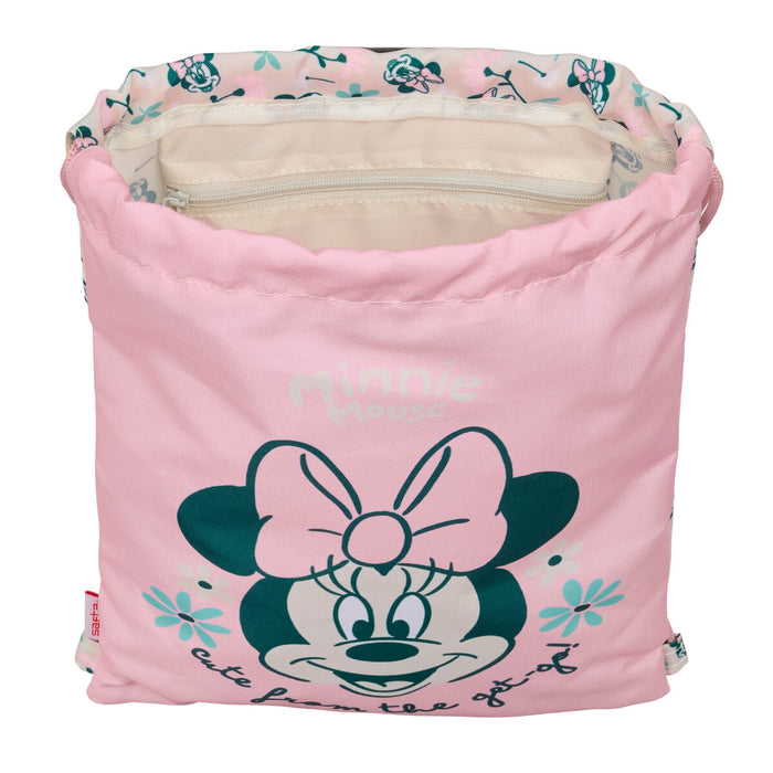 Раница с връвка Minnie Mouse Minty Розов 26 x 34 x 1 cm