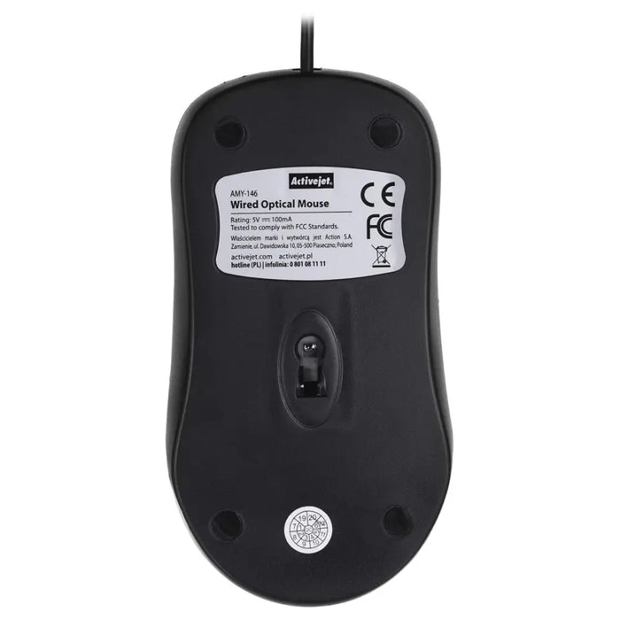 Мишка Activejet AMY-146 кабелна оптична USB