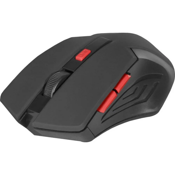 МИШКА DEFENDER ACCURA MM-275 RF BLACK & RED ОПТИЧНА 1600DPI
