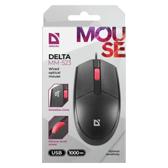 МИШКА DEFENDER DELTA MM-523 CZARNA OPTICAL