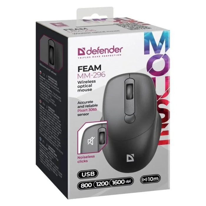 МИШКА DEFENDER FEAM MM-296 RF SILENT BLACK