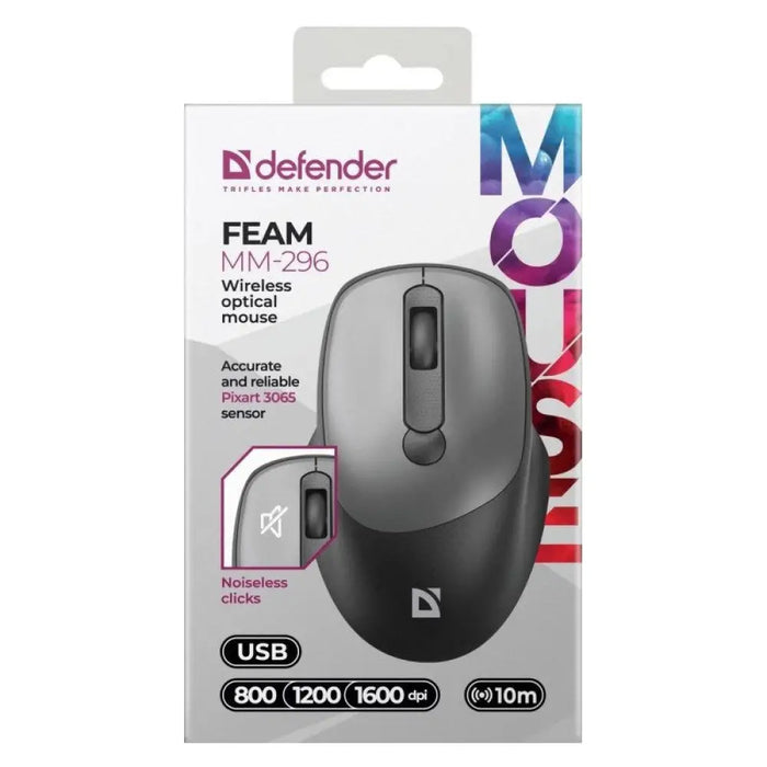 МИШКА DEFENDER FEAM MM-296 RF SILENT GREY