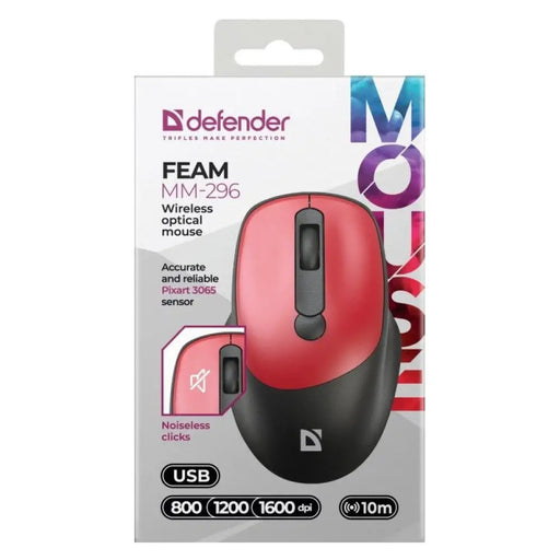 МИШКА DEFENDER FEAM MM-296 RF SILENT RED