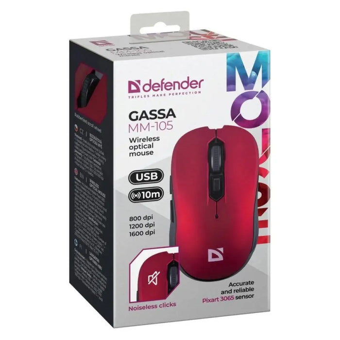 МИШКА DEFENDER GASSA MM-105 RF SILENT RED