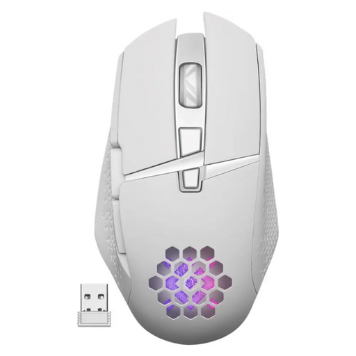 МИШКА DEFENDER GM-514 GLORY OPTIC RF RGB 3200dpi 7P БЯЛА
