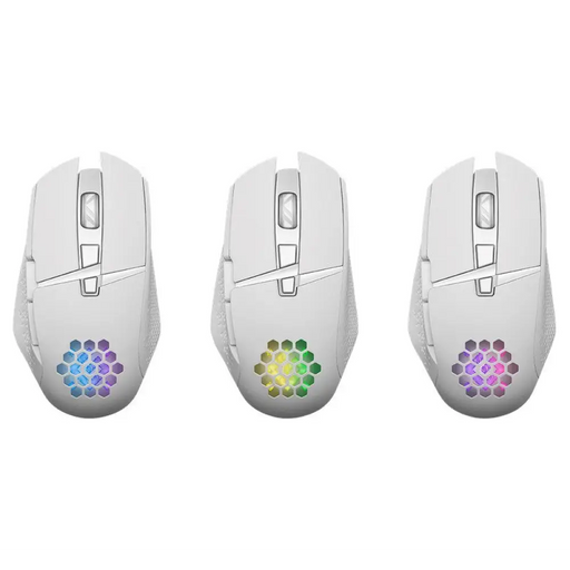 МИШКА DEFENDER GM-514 GLORY OPTIC RF RGB 3200dpi 7P БЯЛА