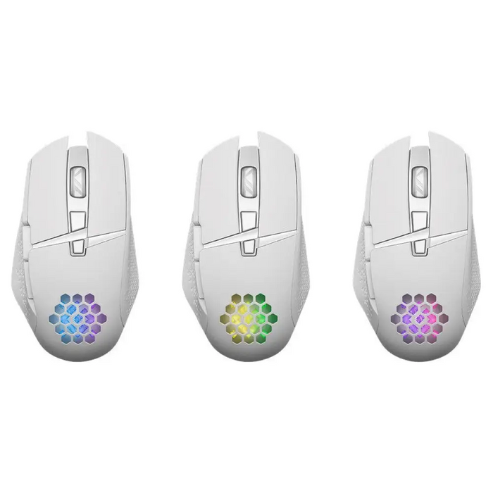 МИШКА DEFENDER GM-514 GLORY OPTIC RF RGB 3200dpi 7P БЯЛА