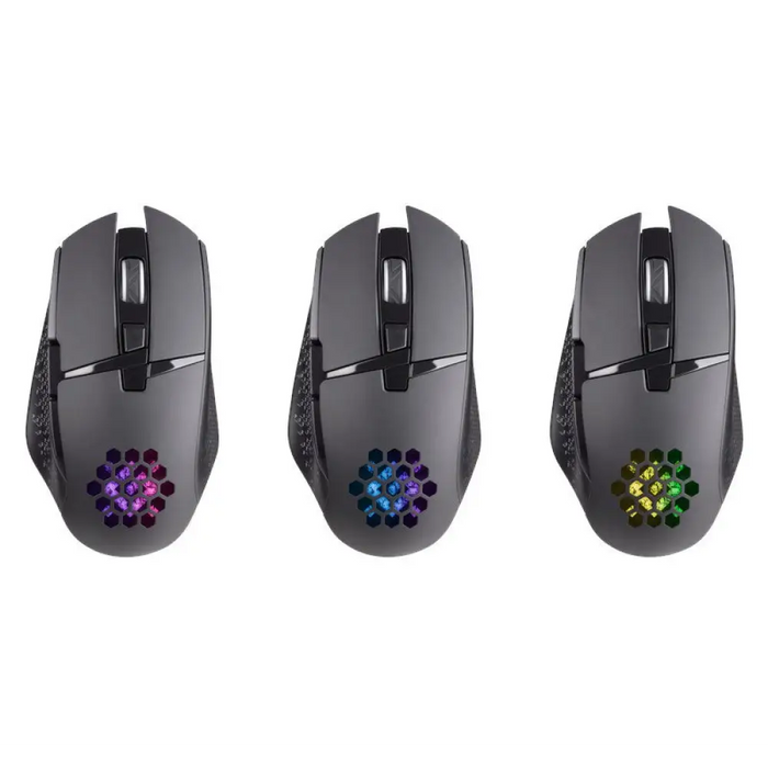 МИШКА DEFENDER GM-514 GLORY OPTIC RF RGB 3200dpi 7P ЧЕРНА