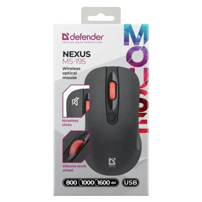 МИШКА DEFENDER NEXUS MS-195 RF SILENT BLACK