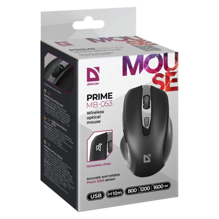 МИШКА DEFENDER PRIME MB-053 RF SILENT BLACK OPTICAL