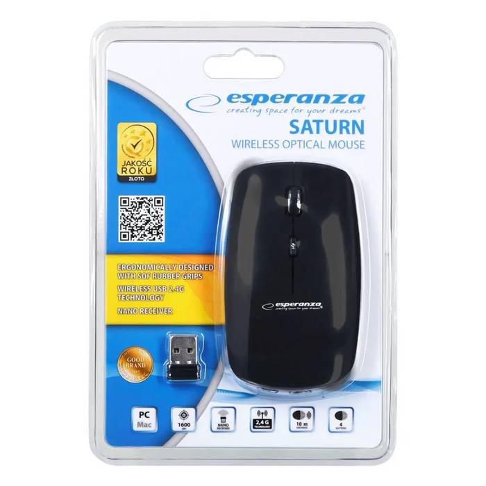Мишка Esperanza EM120K RF безжична оптична 1600 DPI