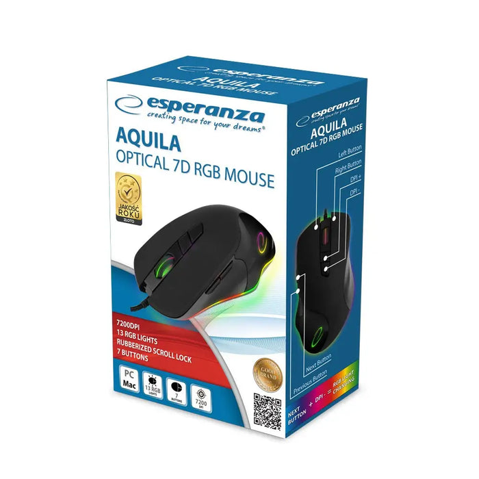 Мишка Esperanza EM132 дясна USB оптична 7200 DPI