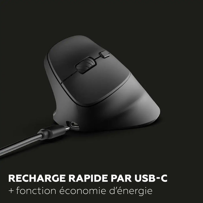 Мишка Mobility Lab ERGO M30W LEFT Черен Вертикално
