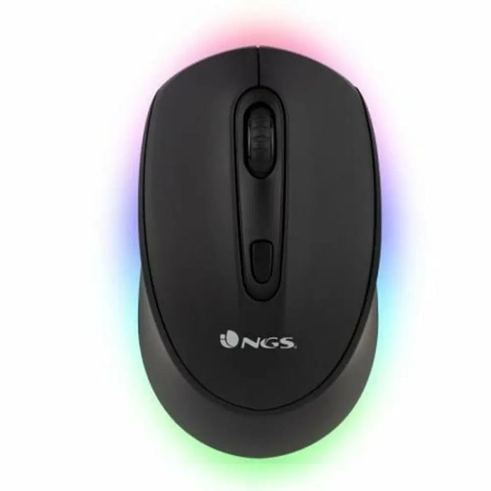 Мишка NGS SMOG RB Черен 1600 dpi Безжичен
