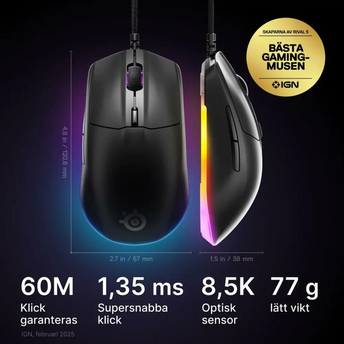 Мишка SteelSeries 62515 Черен 8500 dpi
