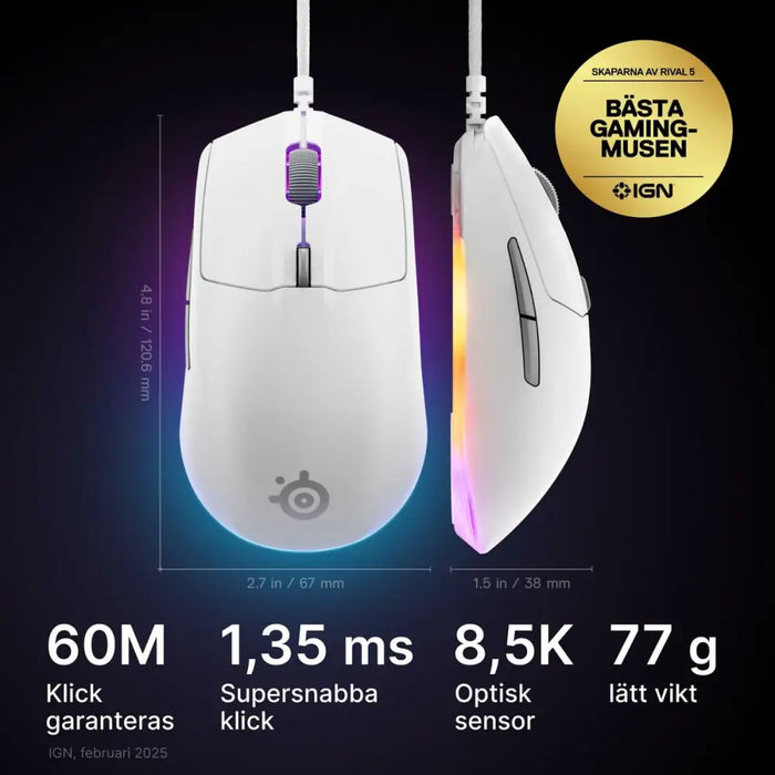 Мишка SteelSeries 62516 Бял
