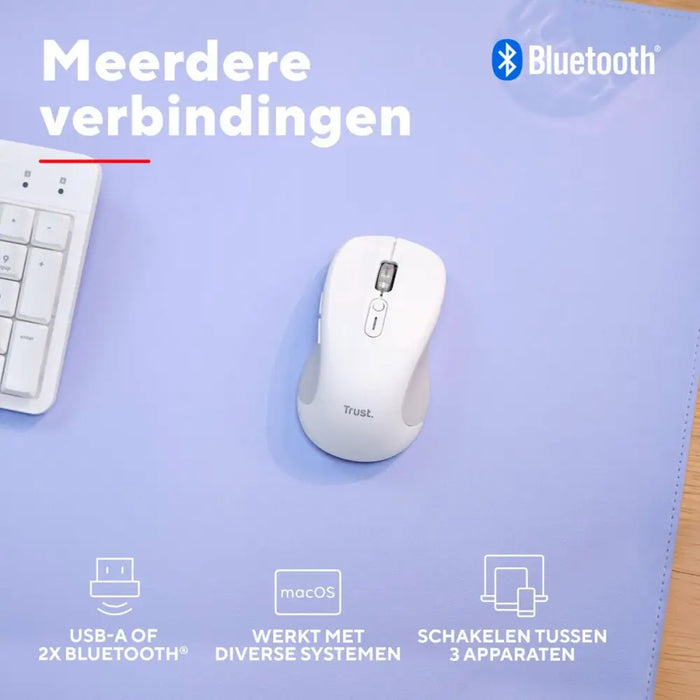 Мишка Trust 25674 Бял 3200 DPI