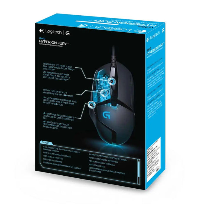 Мишка за игра Logitech 910-004068 USB 4000 dpi 500 ips