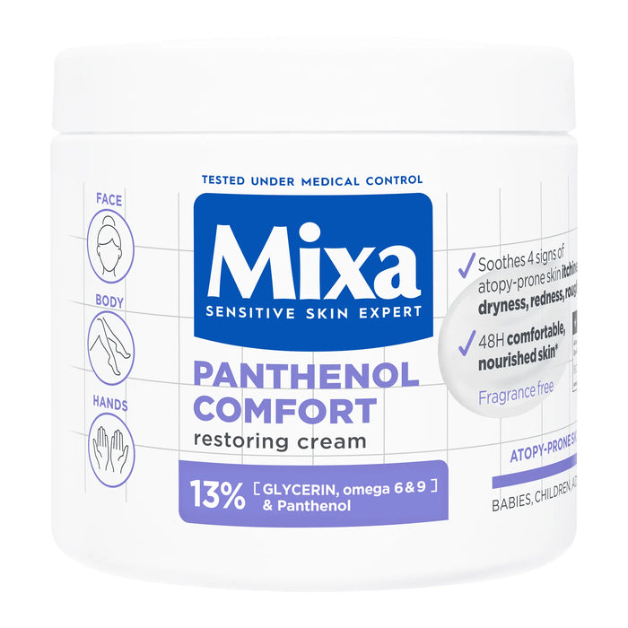 Регенериращ крем за тяло Panthenol Comfort за суха към атопична кожа, 400 ml