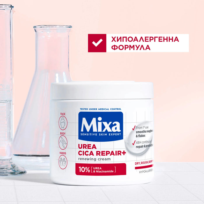 Регенериращ крем за тяло за много суха кожа Urea Cica Repair+, 400 ml