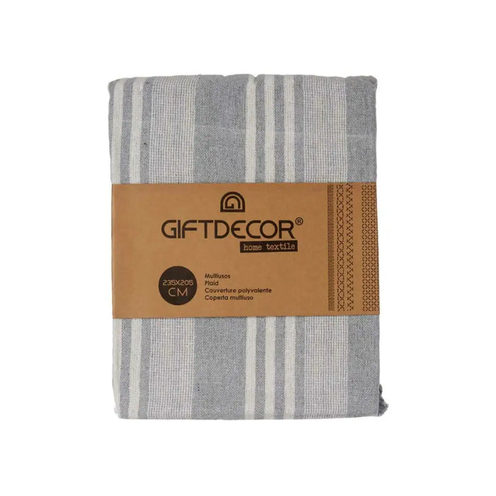 Многофункционален Фулар Gift Decor Бял Сив 235 x 205 cm