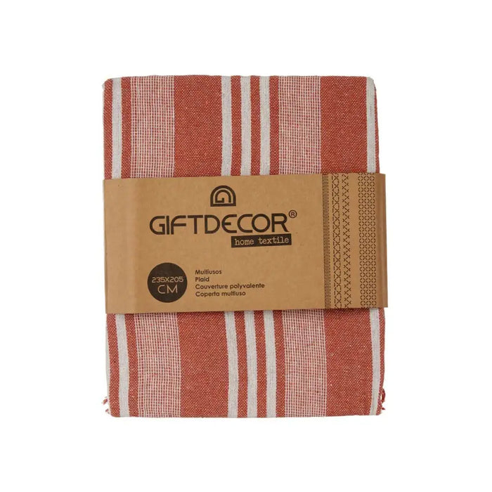 Многофункционален Фулар Gift Decor Бял Червен 235 x 205 cm