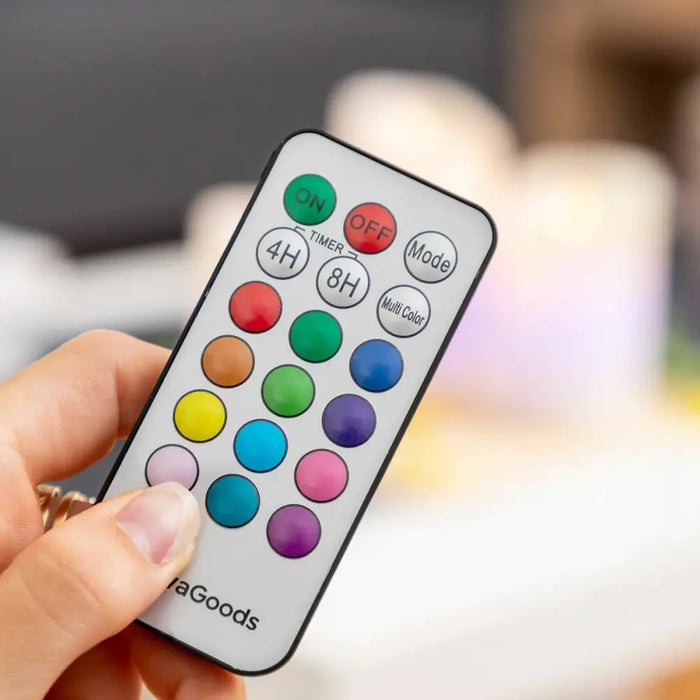 Многоцветни LED свещи с ефект на пламък с дистанционно