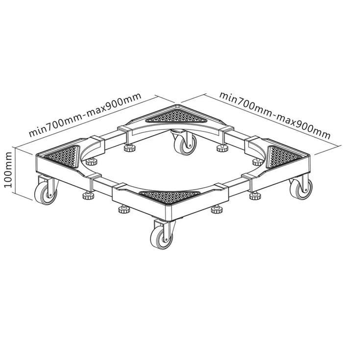 Мобилна стойка за пералня Maclean заключване на колелца