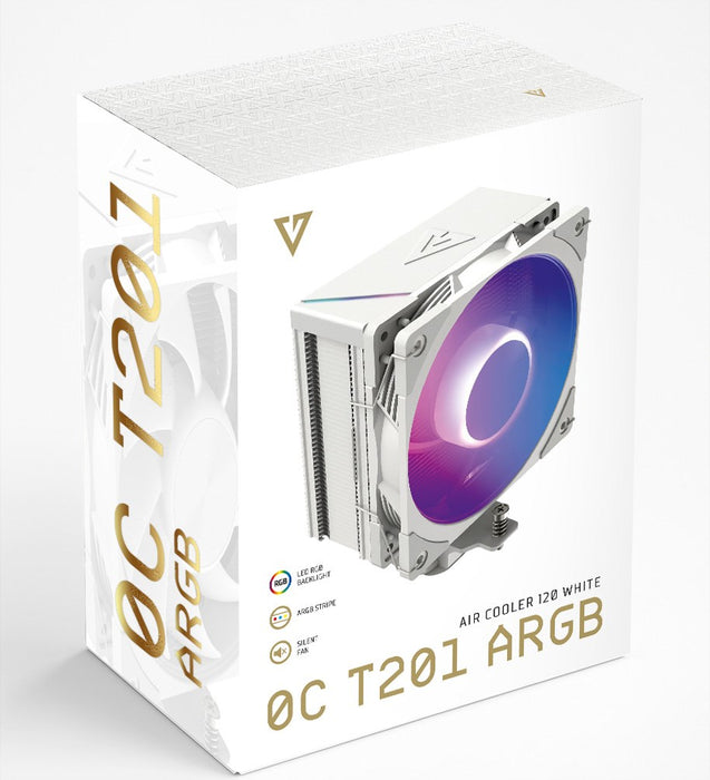 MODECOM Volcano 0C T201 ARGB охладител за процесор 12 см бял