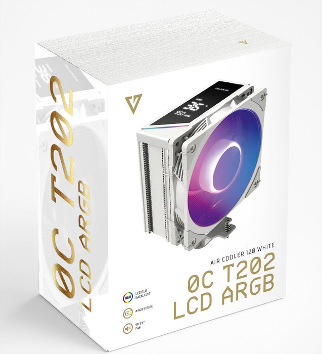 MODECOM Volcano 0C T202 LCD ARGB процесорен охладител 12 см бял