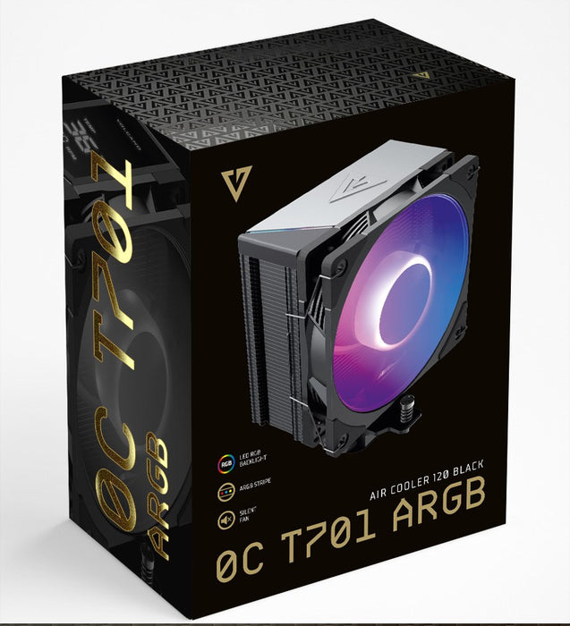 MODECOM Volcano 0C T701 ARGB охладител за процесор 12 см Черен