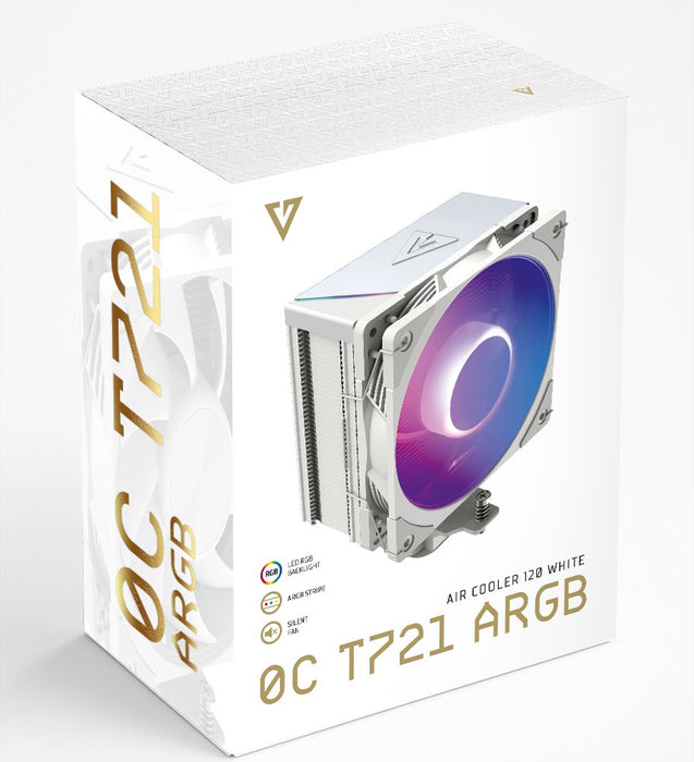 MODECOM Volcano 0C T721 ARGB охладител за процесор 12 см бял