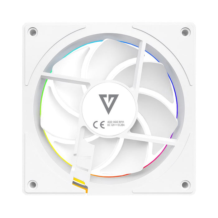 Вентилатор MODECOM VOLCANO LOOP 120 ARGB, бял