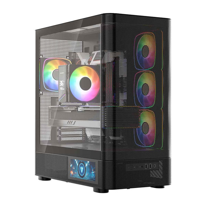 Микрофон MODECOM Volcano AQ400 ARGB, Midi, черен